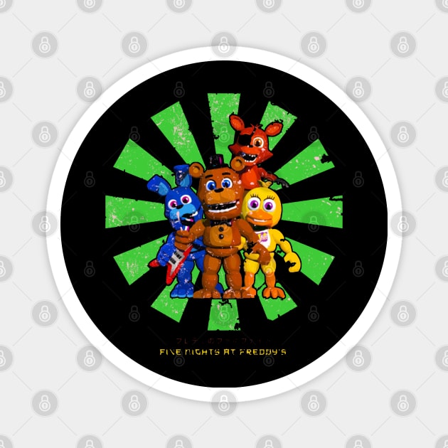 Five Nights At Freddy's Retro Japanese Magnet by box2boxxi